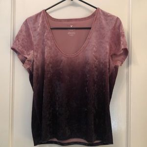 American Eagle Outfitters velvet ombré Tshirt